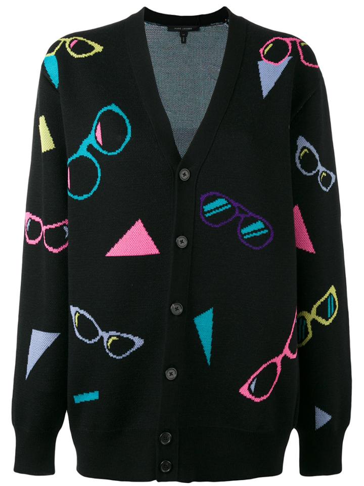 Marc Jacobs Sunglasses Pattern Chunky Cardigan - Black