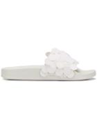 Fabiana Filippi Sequin Embellished Pool Slides - White