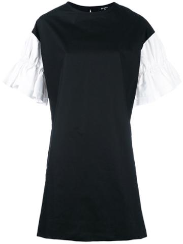 Garpart Contrast Sleeve Shift Dress, Women's, Size: Xs, Black, Cotton