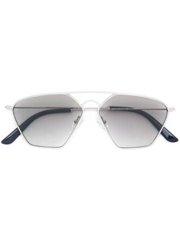 Smoke X Mirrors Tinted Aviator Sunglasses - Metallic