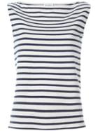 Saint Laurent Sleeveless Stripe Top, Women's, Size: Large, Nude/neutrals, Cotton