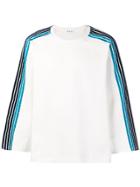 Dima Leu Striped Sleeves Sweatshirt - White