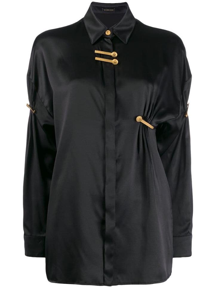 Versace Medusa Logo Clip Shirt - Black