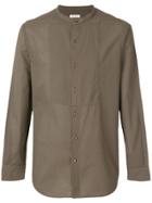 Paolo Pecora Band Collar Shirt - Green