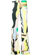 Emilio Pucci Vallauris Print Flared Trousers - Green