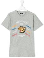 Diesel Kids - Teen Tiger Print T-shirt - Kids - Cotton - 14 Yrs, Boy's, Grey