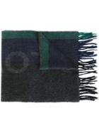 Ps By Paul Smith Fringed Scarf, Men's, Black, Lambs Wool