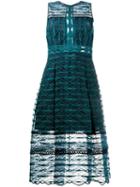Jonathan Simkhai Embroidered Lace Midi Dress, Women's, Size: 6, Green, Acrylic/wool/polyester/silk