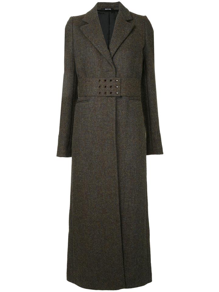 Maison Margiela Tailored Belted Coat - Multicolour