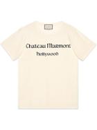 Gucci Oversize T-shirt With Chateau Marmont Print - White