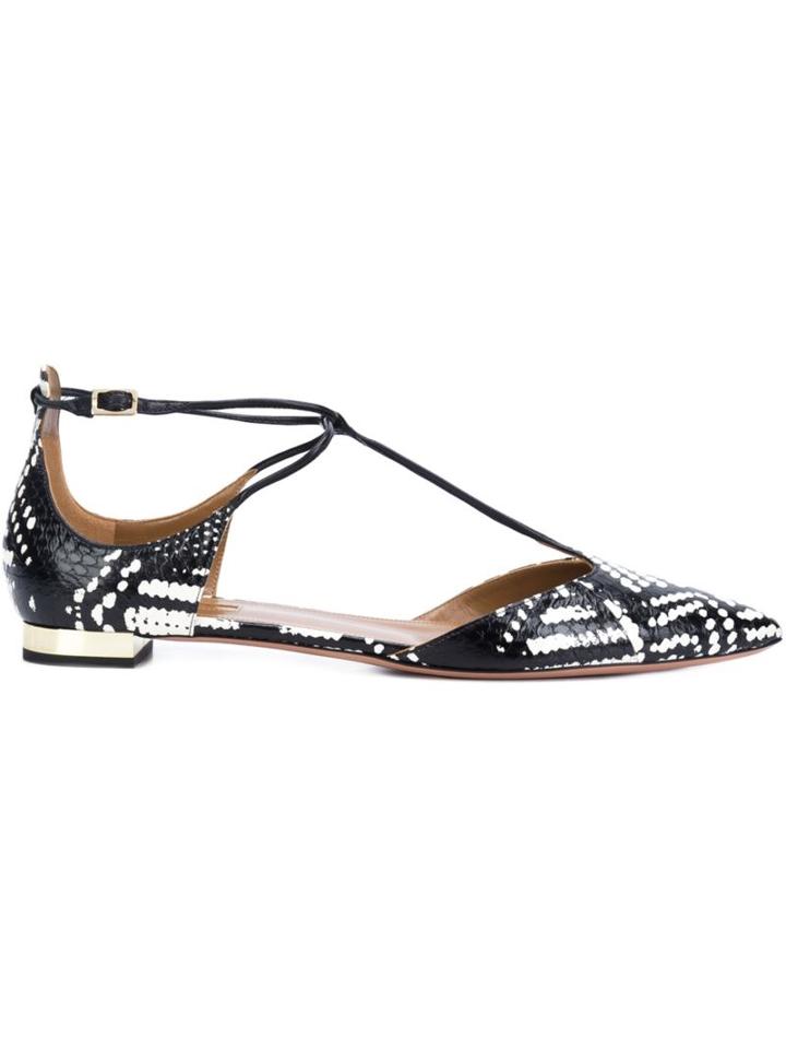 Aquazzura Textured Ballerinas