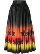 Marcelo Burlon County Of Milan Palm Long Skirt - Black