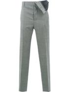 Y / Project Plaid Slim-fit Trousers - Grey