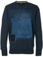 Diesel - Denim Patch Sweatshirt - Men - Cotton - Xl, Blue, Cotton