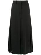 Theory Cropped Wide Leg Trousers - Black