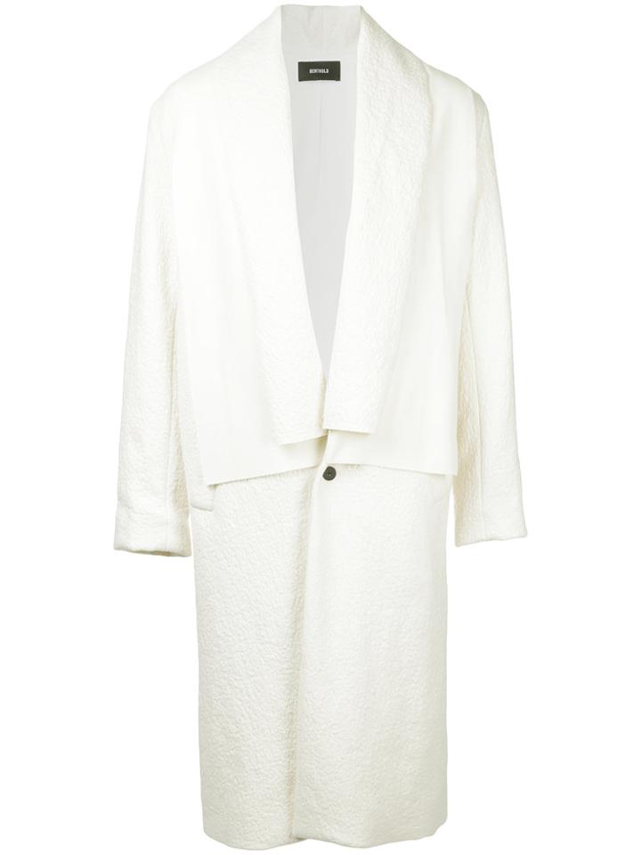 Berthold Double Collar Coat - White