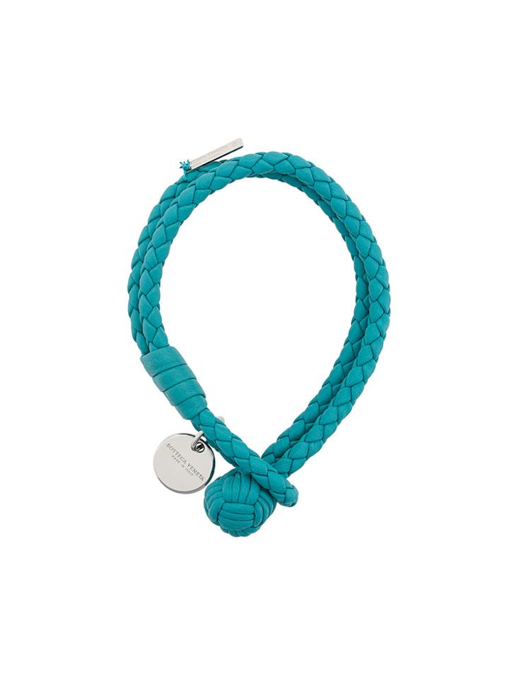 Bottega Veneta Woven Intrecciato Bracelet - Blue