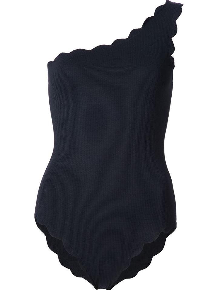 Marysia Scalloped One Shoulder One-piece