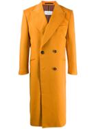 Casablanca Fitted Double-breasted Coat - Yellow