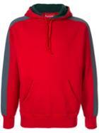 Supreme Panelled Hooded Sweatshirt - Red