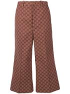 Gucci Gg Wool Canvas Culotte Pant - Brown