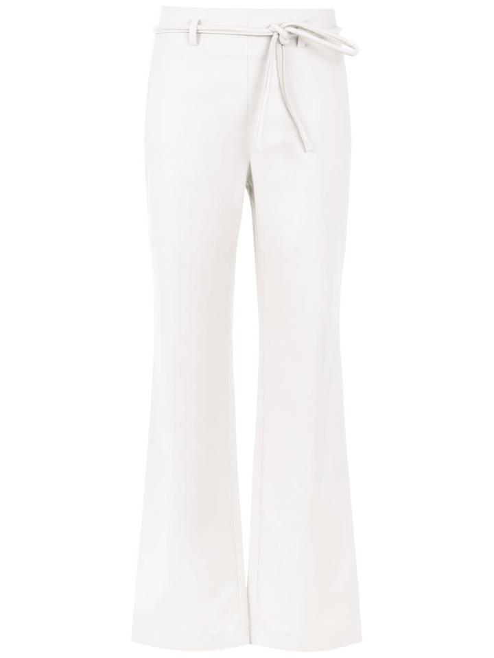 Egrey Tie Detail Flared Pants - White