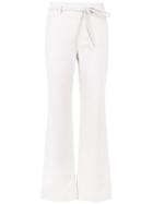 Egrey Tie Detail Flared Pants - White