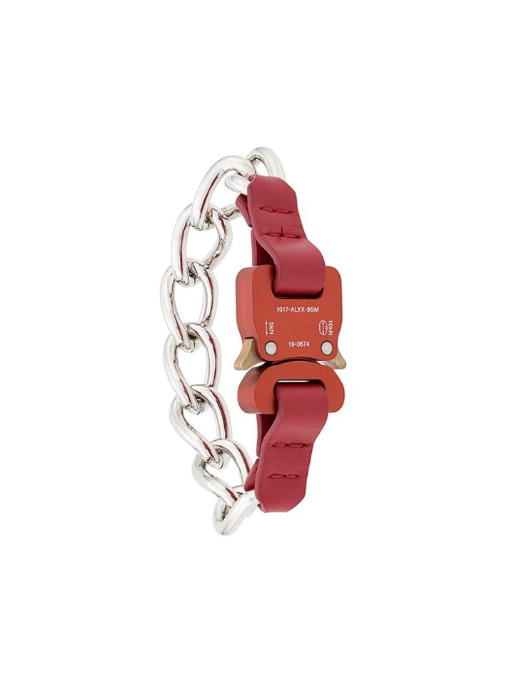 1017 Alyx 9sm Buckle Detail Chain Bracelet - Red