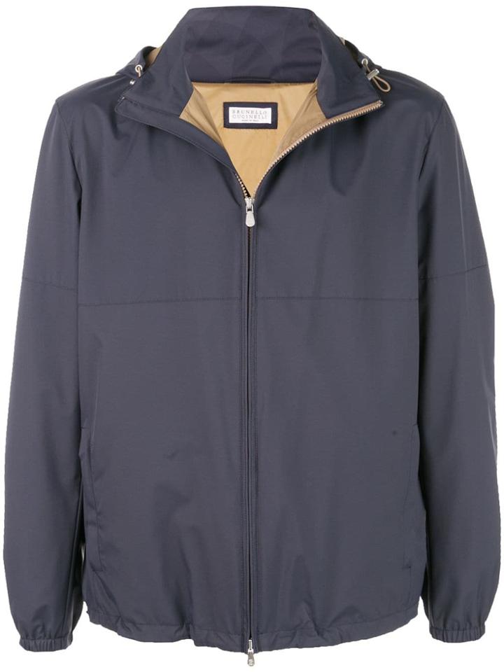 Brunello Cucinelli Short Hooded Coat - Blue