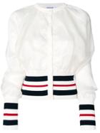 Thom Browne Puffy Tri-stripe Blouse - White
