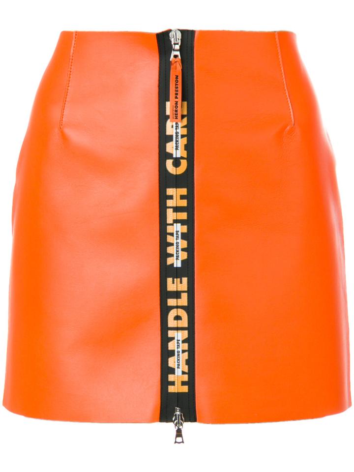 Heron Preston Short A-line Skirt - Yellow & Orange