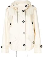 Victoria Victoria Beckham Single-breasted Hooded Jacket - Nude &