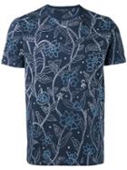 Etro Floral Print T-shirt, Men's, Size: Medium, Blue, Cotton
