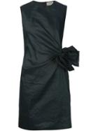 Lanvin Bow Waist Dress, Women's, Size: 40, Black, Polyamide/linen/flax/spandex/elastane