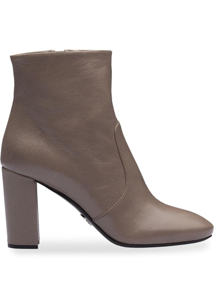 Prada Madras Ankle Boots - Grey