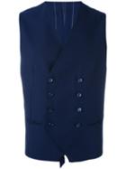 Tagliatore - Classic Tailored Waistcoat - Men - Cupro/virgin Wool - 50, Blue, Cupro/virgin Wool