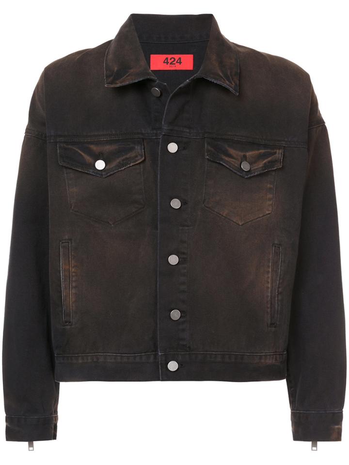 424 Fairfax Trucker Denim Jacket - Black
