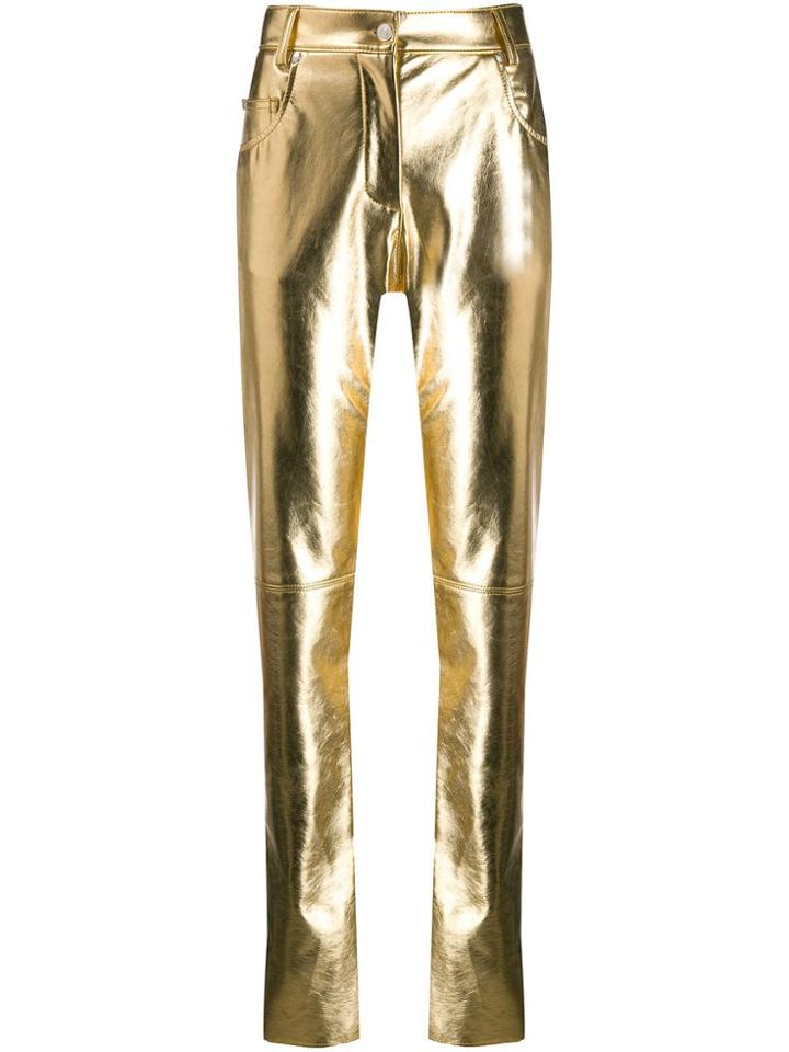 Msgm Fitted Shorts - Gold