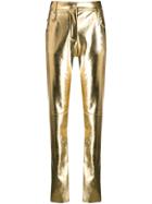 Msgm Fitted Shorts - Gold