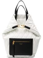 Givenchy Duo Llg Losange Quilted Backpack - White
