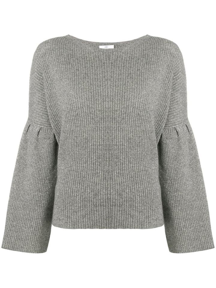 Allude Flared Sleeve Sweater - Grey