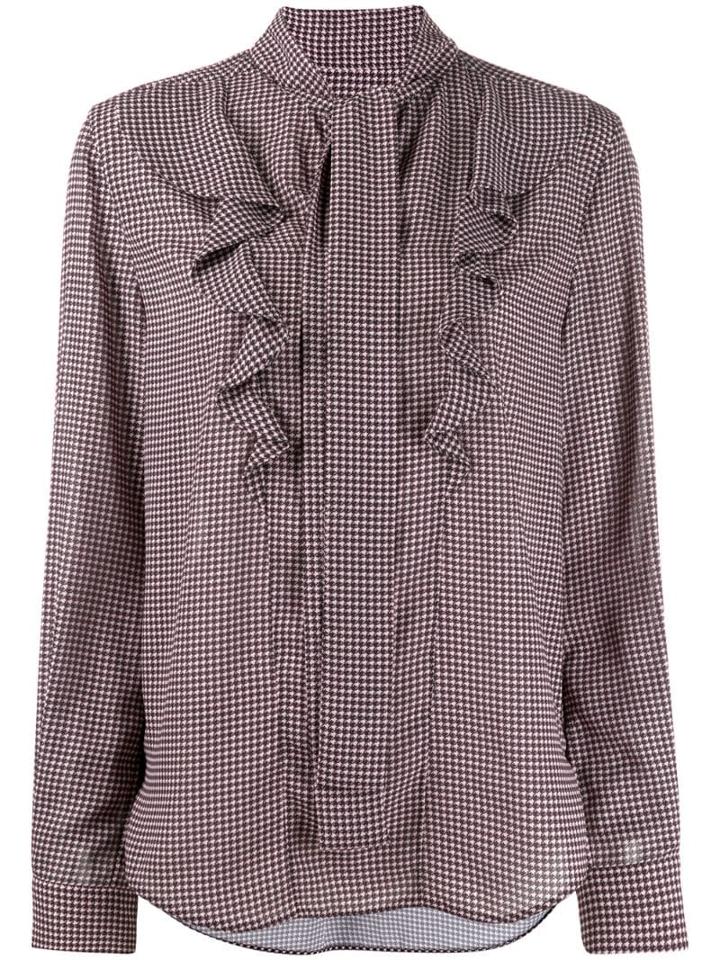 Mulberry Ruffle Neck Shirt - Black