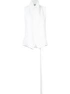 Ann Demeulemeester High Neck Waistcoat - White