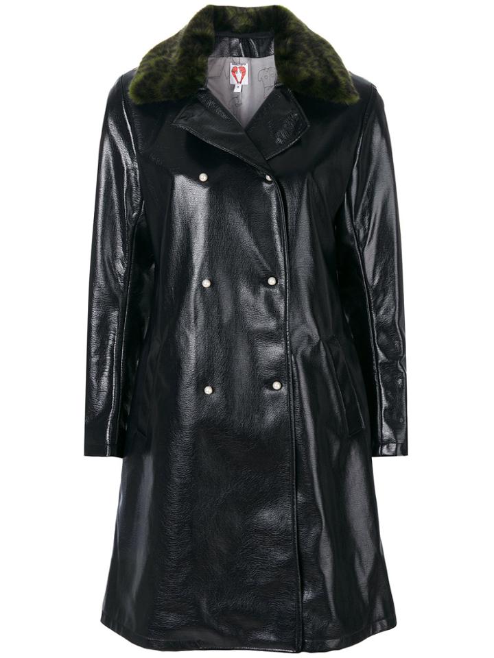 Shrimps Sinclaur Faux Leather Coat - Blue