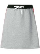 Miu Miu Logo Band Short Skirt - Grey