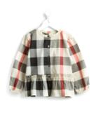 Burberry Kids Nova Check Top, Girl's, Size: 8 Yrs, Nude/neutrals