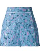 Olympia Le-tan Alphabet Print Shorts