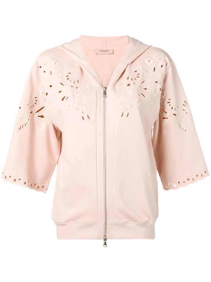 Twin-set Zipped Up Sweatshirt - Neutrals