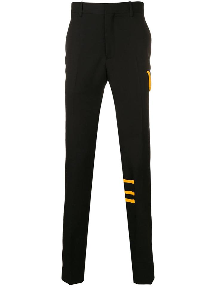 Calvin Klein 205w39nyc Stripe-trim Trousers - Black
