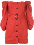 Suboo Button-front Mini Dress - Orange